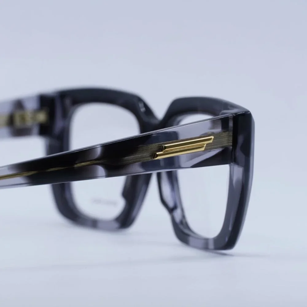 🕶️ New Bottega Veneta BV1032O 008 Eyeglasses - Transparent and Black Havana